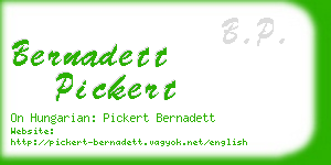 bernadett pickert business card